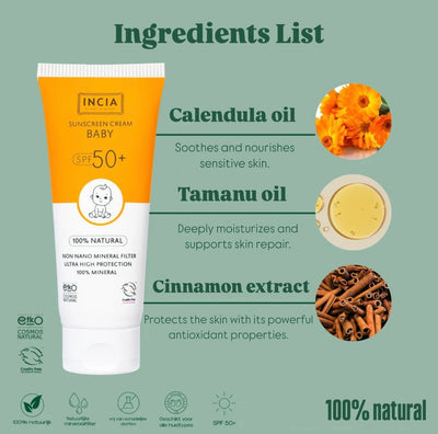 INCIA Natural Sunscreen for Baby and Child SPF50 50ml