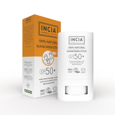 INCIA Sunscreen Stick SPF 50+ With Mineral Filters 15g
