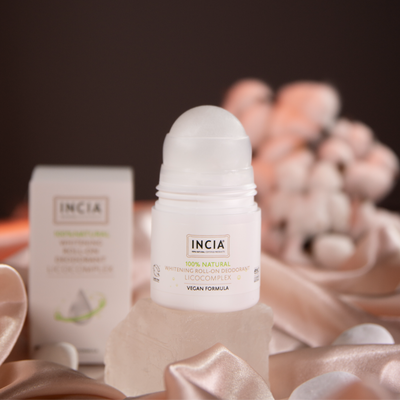 INCIA Natural Whitening Roll-On Deodorant for Dark Underarms 50ml