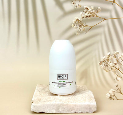 INCIA Natural Whitening Roll-On Deodorant for Dark Underarms 50ml