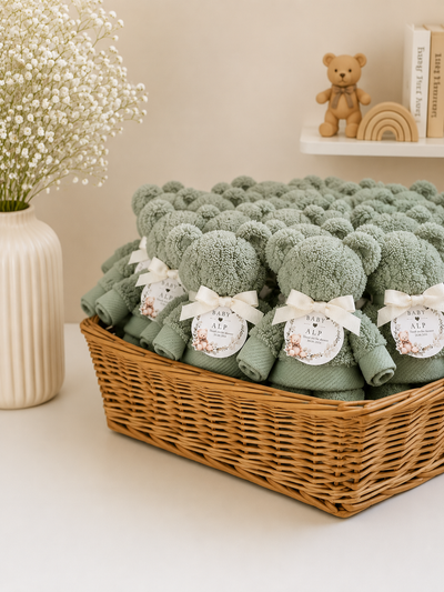 Personalised Baby Towel Bear | 100% Cotton Newborn Gift UK